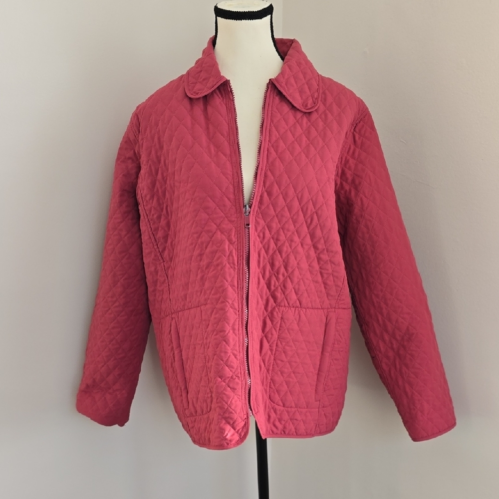 Architect Women's Raspberry/pink Reversible Quilted Jacket Size Small - Picture 5 of 6